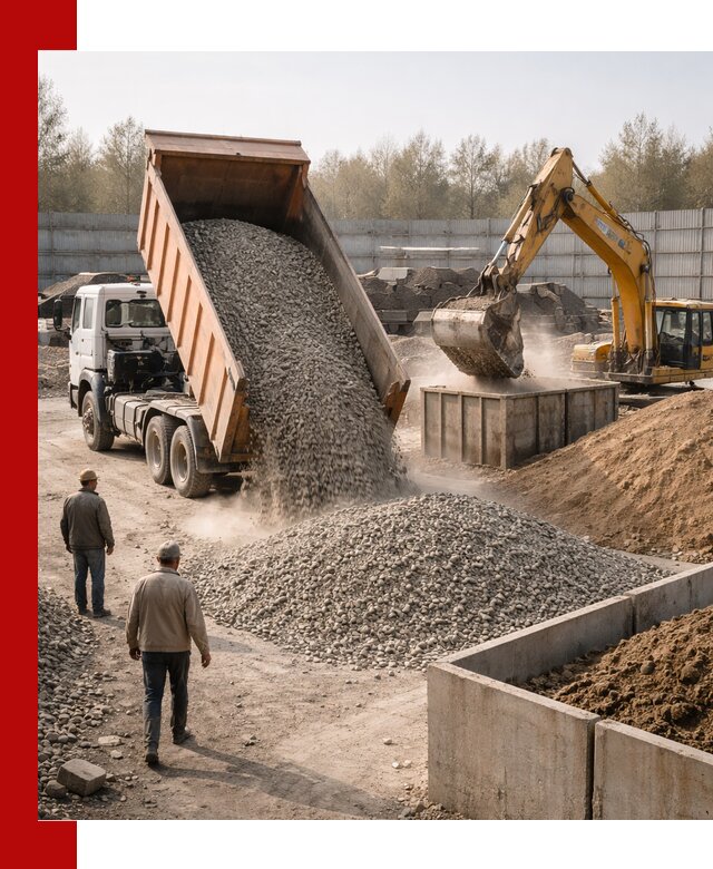 Доставка нерудных материалов с погрузкой и разгрузкой в Златоусте