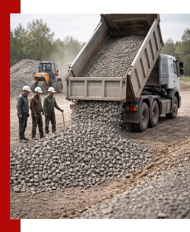 Доставка гравийного щебня фракции 70-120 в Златоусте