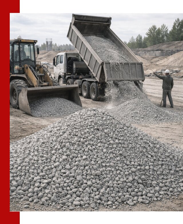 Доставка известнякового щебня фр. 5–20 в Златоусте