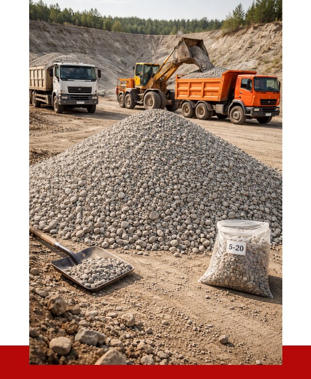 Доломитовый щебень фр. 5-20 в Златоусте от 4330 р. | ПРОНЕРУДЗлт
