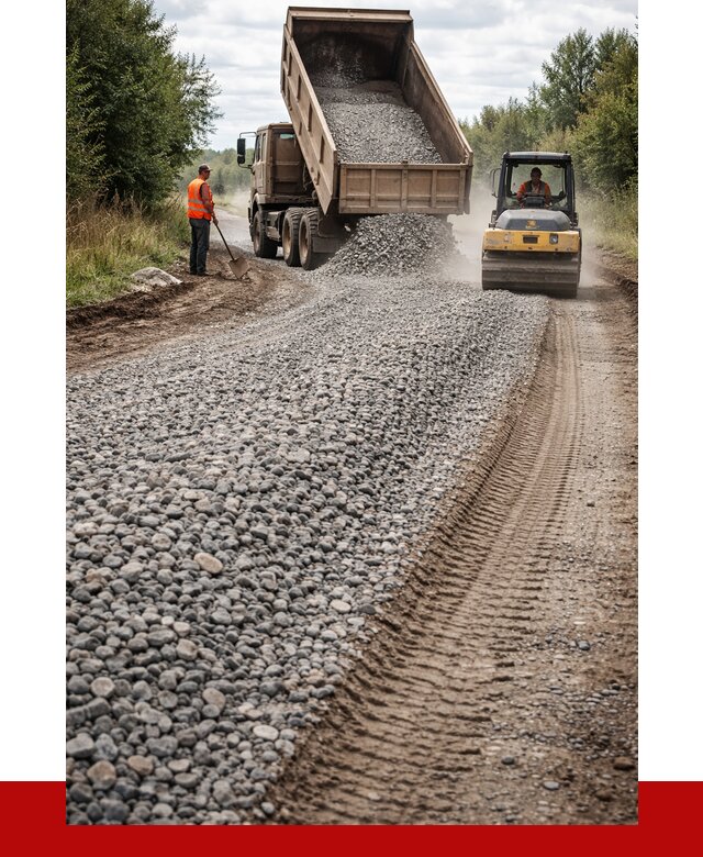 Щебень для отсыпки дороги в Златоусте от 2784 р. ПРОНЕРУДЗлт