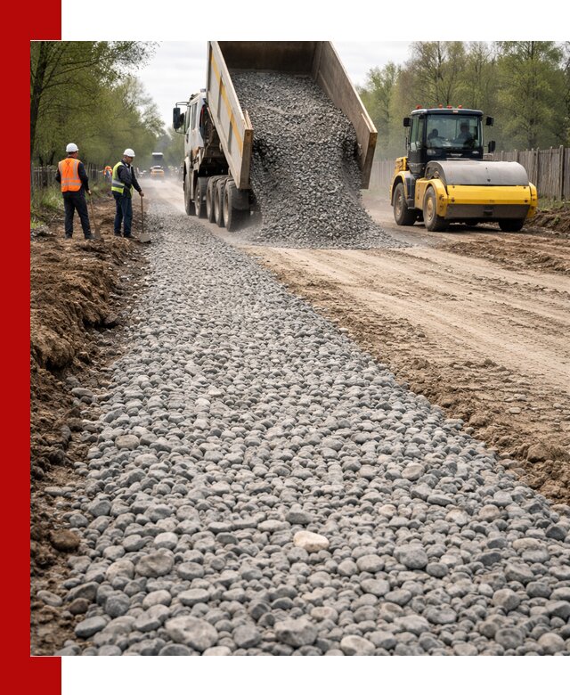 Доставка щебня для отсыпки дорог в Златоусте высокого качества