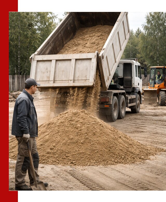 Доставка и продажа песка с разгрузкой в Златоусте