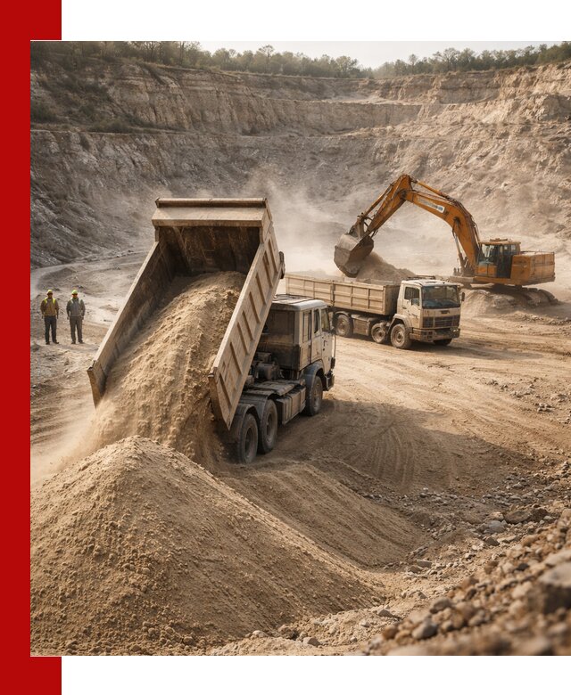 Карьерный песок навалом с доставкой в Златоусте