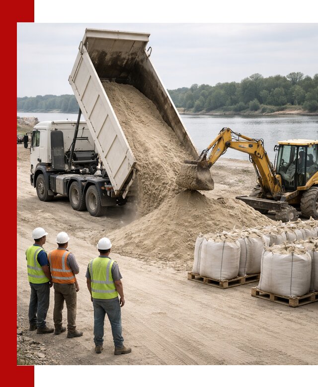 Доставка речного песка в Златоусте самосвалами и погрузкой