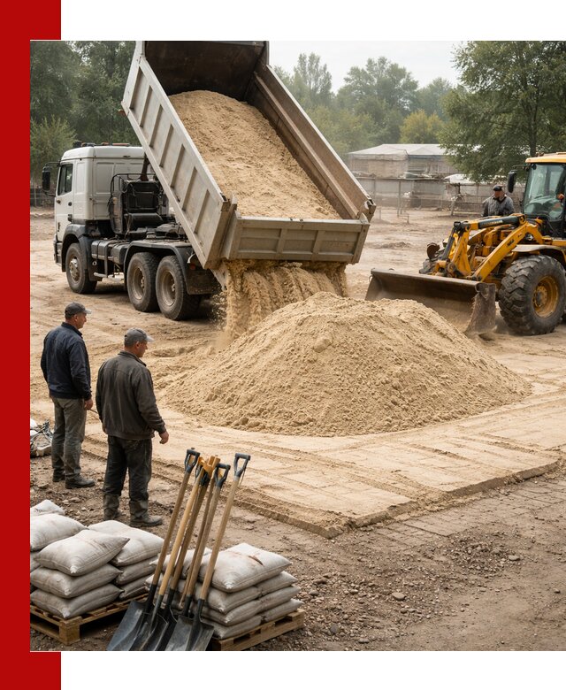 Доставка мытого песка в Златоусте с самосвалами по выгодной цене
