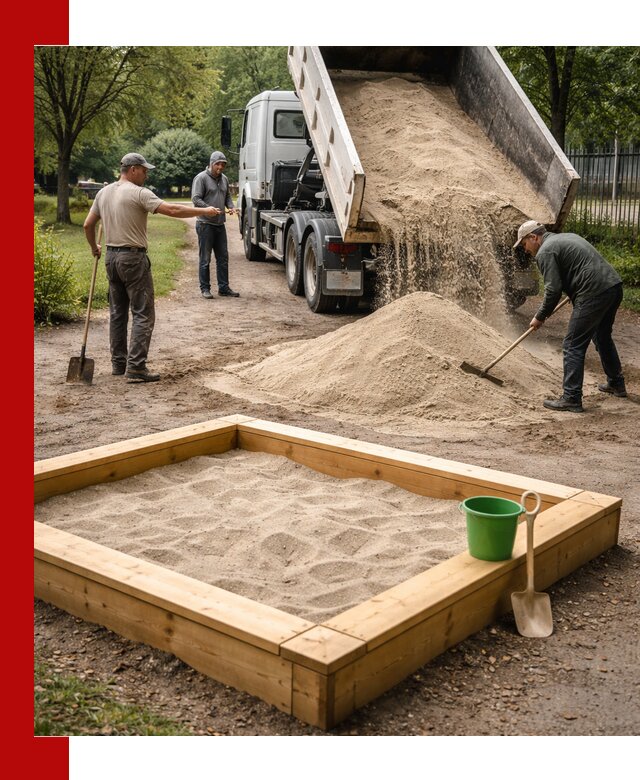 Песок для песочницы с доставкой в Златоусте недорого и чистый