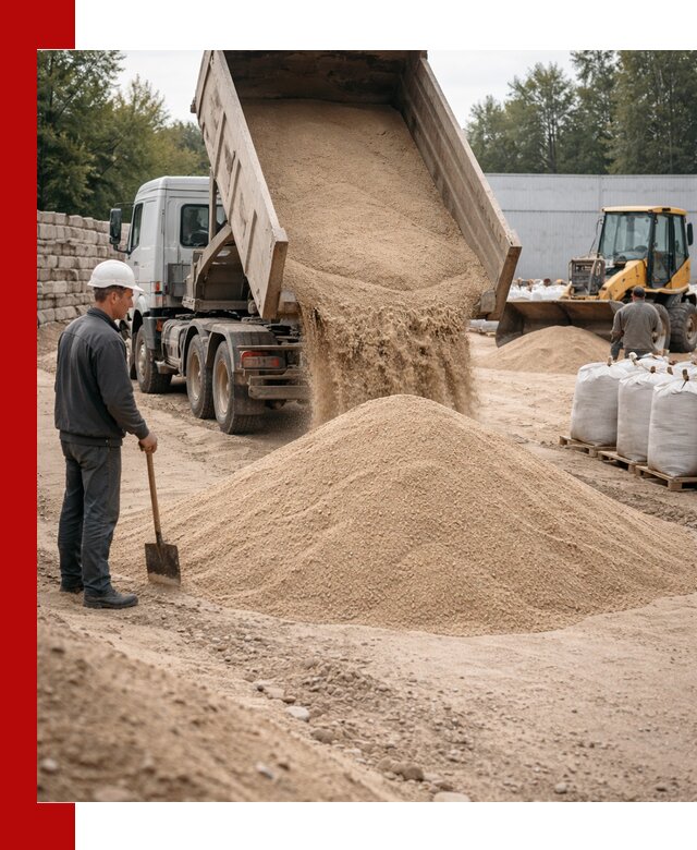 Кварцевый песок фракция 0–3 мм с доставкой в Златоусте