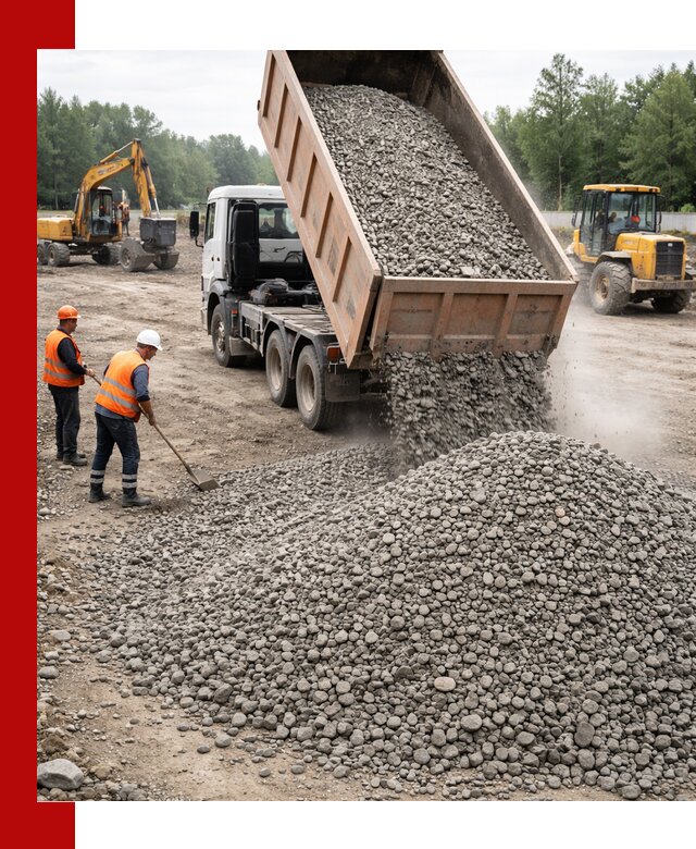 Доставка гравия фракции 40-70 в Златоусте оптом и в розницу