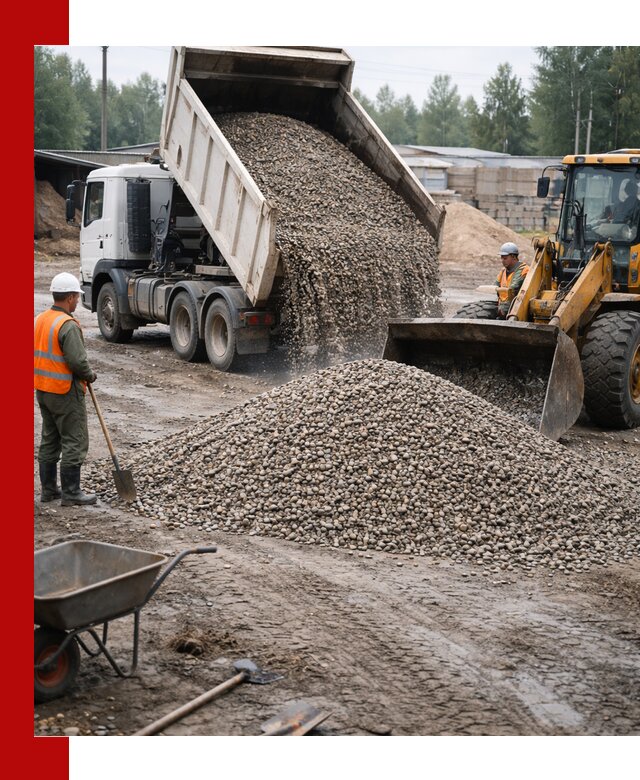 Мытый гравий с доставкой в Златоусте от карьера до участка