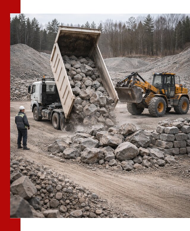 Доставка и продажа бутового гранитного камня в Златоусте