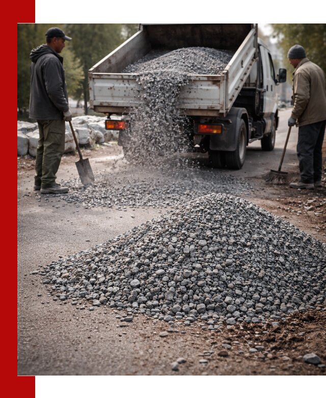 Гранитная крошка для посыпки дорог и тротуаров в Златоусте