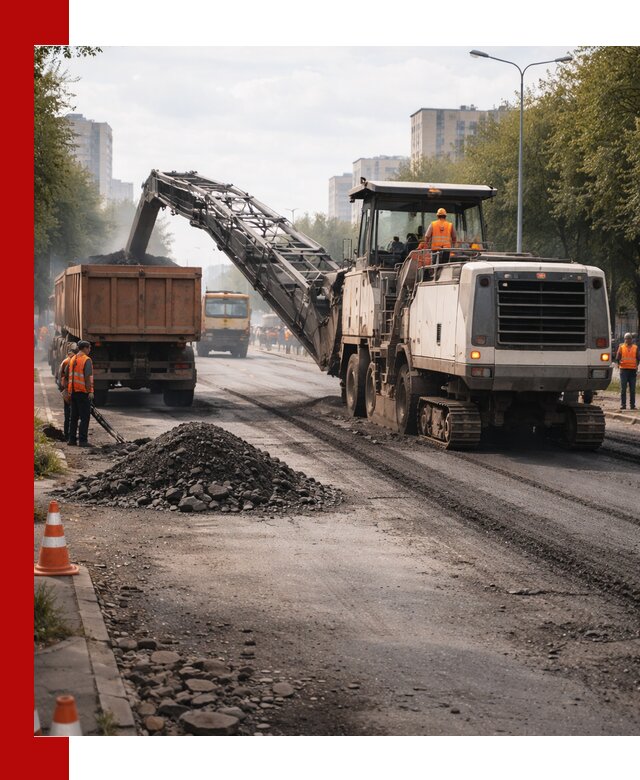 Фрезерованный асфальт в Златоусте — удаление и вывоз старого покрытия