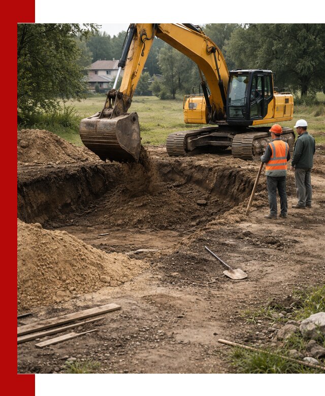Рытье котлована под фундамент в Златоусте (быстро и недорого)